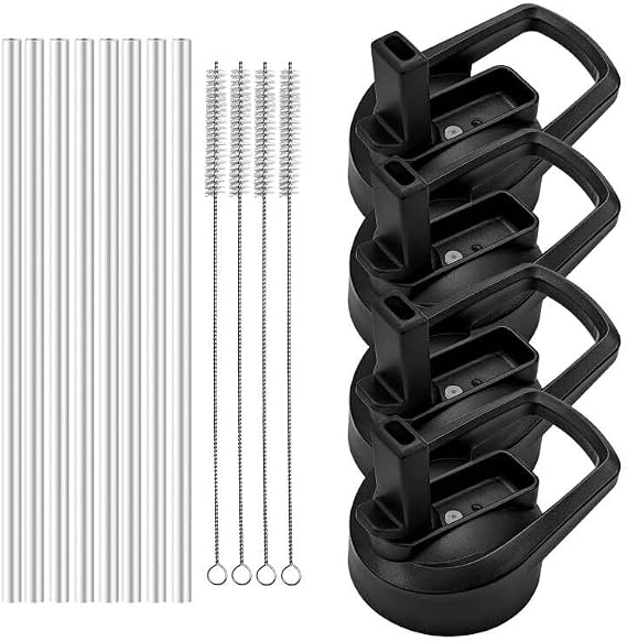 4Pack Replacement Straw Lids for Hydro Flask Wide Mouth Bottle
