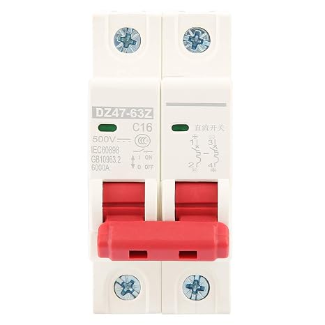 Safety Circuit Breaker DZ47 63Z 2P DC 500V 16A MCB Photovoltaic