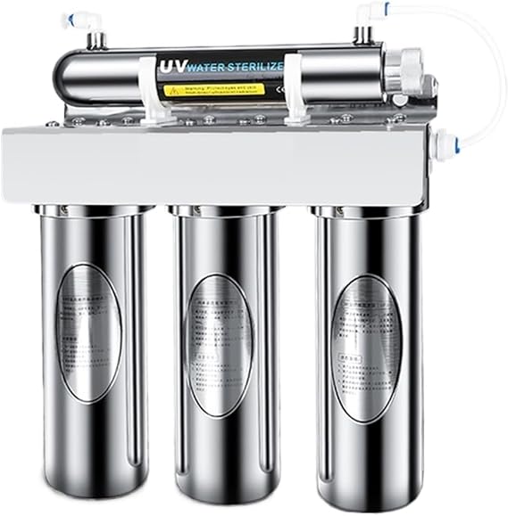 EDEDE Reverse Osmosis Filters, 4 Stages Water Purifier UV Sterilizer, Kitchen Under Sink Water Filter For Home Drinking Water Filtration System for Under Sink Home Kitchen