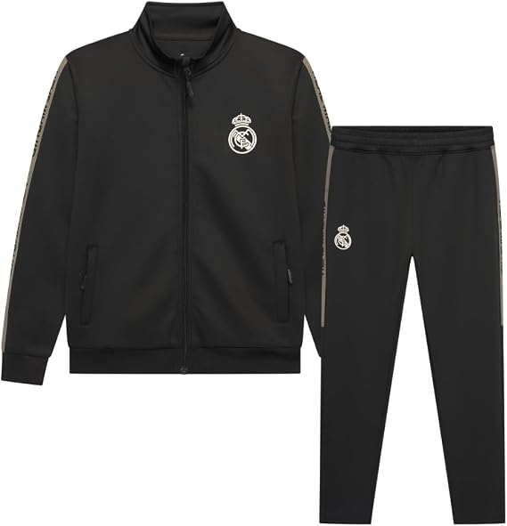 Real Madrid Men's Tracksuit 25/26 - Black - Size S to XXL Tracksuit - Football Clothing - Official Product