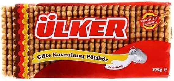 ÜLKER Pötibör Çifte Kavrulmuş Bisküvi, 175 Gr