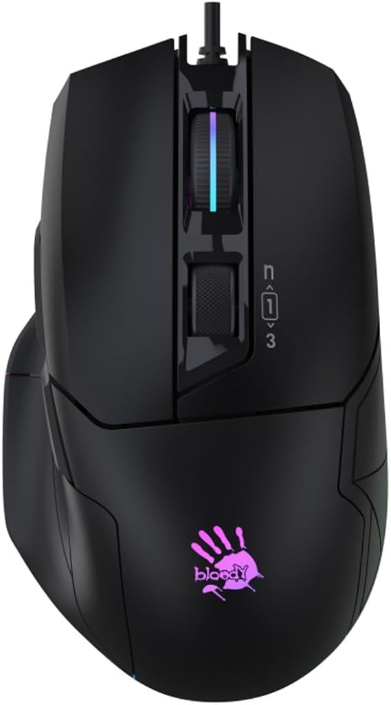 Bloody W70 Max 10000 Cpi 8 Tuş Optik RGB-UC3&4 Aktif Kablolu Siyah Gaming (Oyuncu) Mouse
