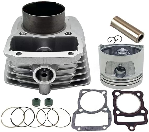 Motorcycle Cylinder Kit 62mm Bore For Honda CG125 Upgrade to 150cc CG150 CG 150 Modified Engine Spare parts Motorcycle replacement parts(Silver)