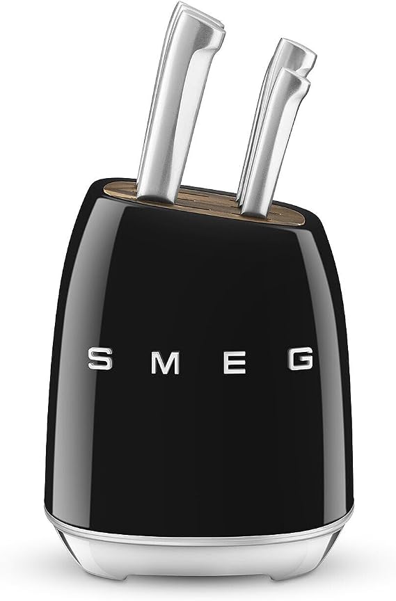 SMEG 50's Style KBSF02 Siyah Standlı Bıçak Seti