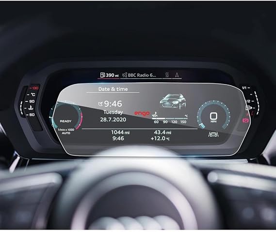 Engo Audi A3 12.3 İnç İle Uyumlu Mat Ekran Koruyucu 8y Dijital Gösterge