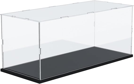 Acrylic Display Case for Lego Cars Model Cars for Lego Jazz Quartet 21334 Batmobile 42127 Dodge 42111 - Assemble Dustproof Thickened Clear Display Box Cabinet (Black, 50x20x20 cm)