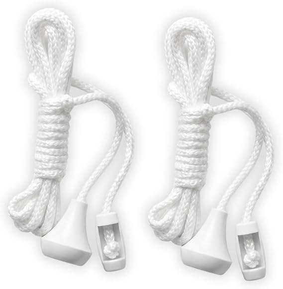 2 Pack Bathroom Pull Cord Replacement – 1.5m Nylon Ceiling Light Switch Cord – Easy Install Spare Pull String for Bathroom, Toilet & Ceiling Switches (2 Pack) [Energy Class A]