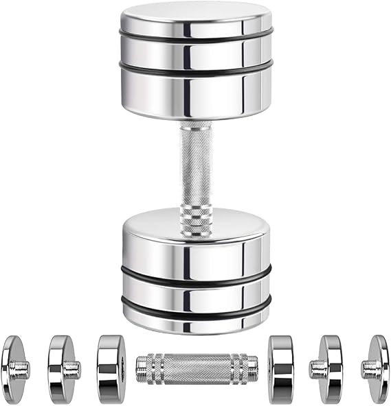 Northdeer Dumbbells Set, Adjustable Ultracompact Chrome Weights Home