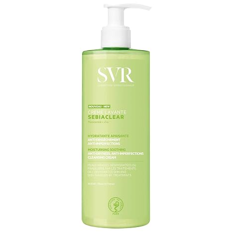 SVR - Sebiaclear Crème Lavante - Sebiaclear Line - Moisturising Soothing Cleanser - For Dehydrated Blemish-Prone Skin - Niacinamide Zinc Glycerine - 400ml Niacinamide Zinc Glycerin Gentle Cleansing Moisturizing Skin Limited Imperfections