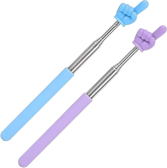 Telescopic Teachers Pointer, 2 Pcs Finger Pointer Stick, Extendable Hand Pointer Finger Pointer Stick, For Classroom Presentation Whiteboard Classroom, School Kindergarten Teacher Supplies