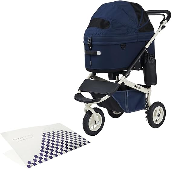AIRBUGGY DOME3 PREMIER REGULAR URBAN-WHITE & "Omotena Paper" Set, Urban Series, Dog Cart, Pet Carrier