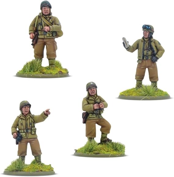 US Army Platoon Commanders - 28mm Scale Miniatures for Bolt Action Highly Detailed World War 2 Miniatures for Table-top Wargaming