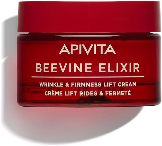 Apivita Beevine Elixir Lift and Firmness Cream - Rich Texture - Anti-Aging Facial Moisturizer with Propolis, Vegetable Collagen and Hyaluronic Acid - Anti-Wrinkle, Firming, Lifting, Nourishing