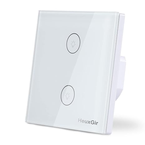 WiFi Smart Light Switch, Touch Capable Light Switch with Smart Life Tuya App, Alexa and Google Home, Zero Conductor Required (DKG2)