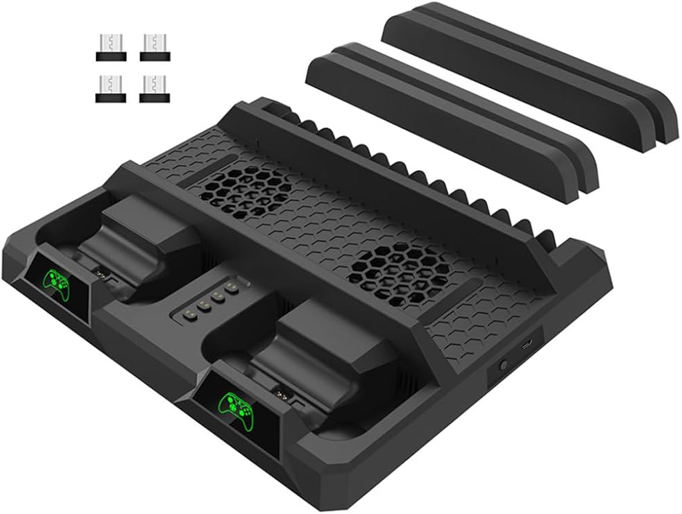 DOBE FOMIS ELECTRONICS Xbox One X/S Uyumlu Çok Amaçlı Soğutucu Stand Şarj İstasyonu, Siyah