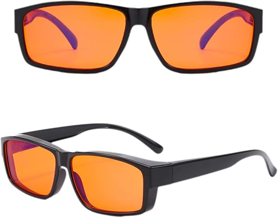 98% Blue Light Blocking Glasses TR90 Anti-Blue Light Anti-Fatigue Glasses Anti Blue Light Reading Glasses Blue Light Blocking Amber Tinted Gaming Glasses for Better Sleep