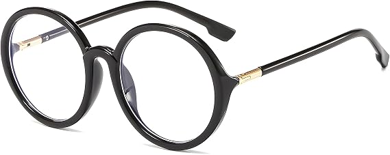 Oversized Round Reading Glasses for Men and Women, Retro Large Blue Light Blocking Readers, Big UV400 Protection Reading Eyeglasses, Suitable for People with Large Heads and Faces