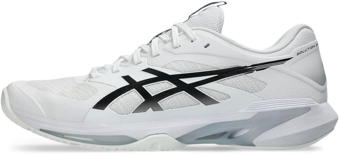 ASICS Men's Solution Speed FF 4 Tennis Shoes, White/Black, 9