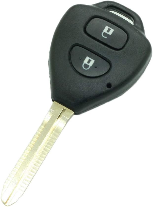 Replacement Key Shell Compatible with TOYOTA Corolla RAV4 Hilux Avalon 2 Button Keyless Entry Remote Key Case Fob PG404