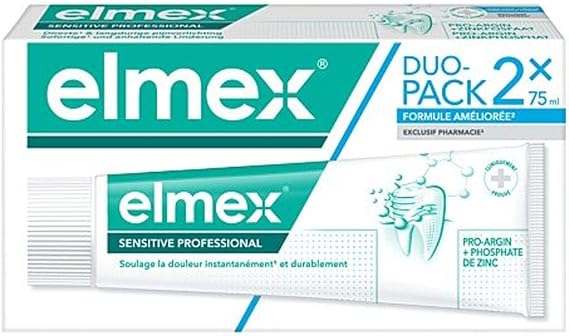 ELMEX Sensitive Adult Toothpaste 2 x 75ml Unflavoured Paste