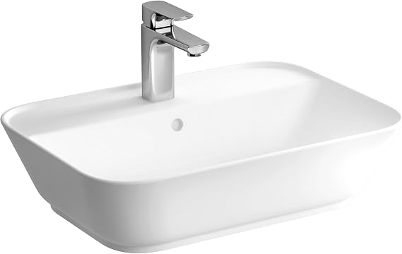 VitrA Geo 7426B003-0001 Dikdörtgen Çanak Lavabo, 60 cm, Beyaz [Enerji Sınıfı A]