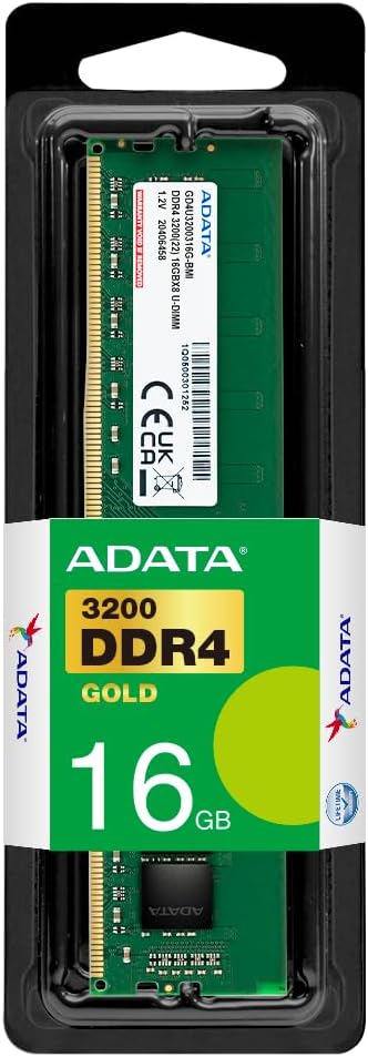 ADATA Premier 16GB, DDR4, 3200MHz (PC4-25600), CL22, Desktop Memory