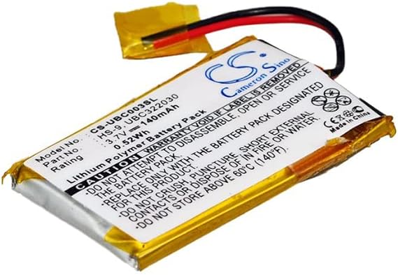 HS-9、UBC322030、140mAh 交換用バッテリー Ultralife UBC322030、UBP008