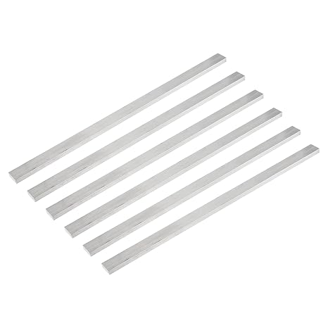 sourcing map 6Pcs Square Aluminum Flat Bar 6x15x305mm/1/4x9/16x12" TxWxL