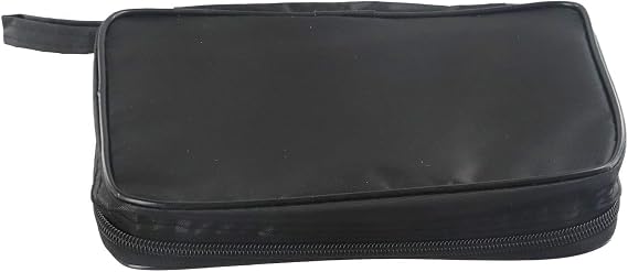 Carrying Case Digital Multimeter Storage Organizer Bag Waterproof Shockproof Black Cloth Bag(XL)