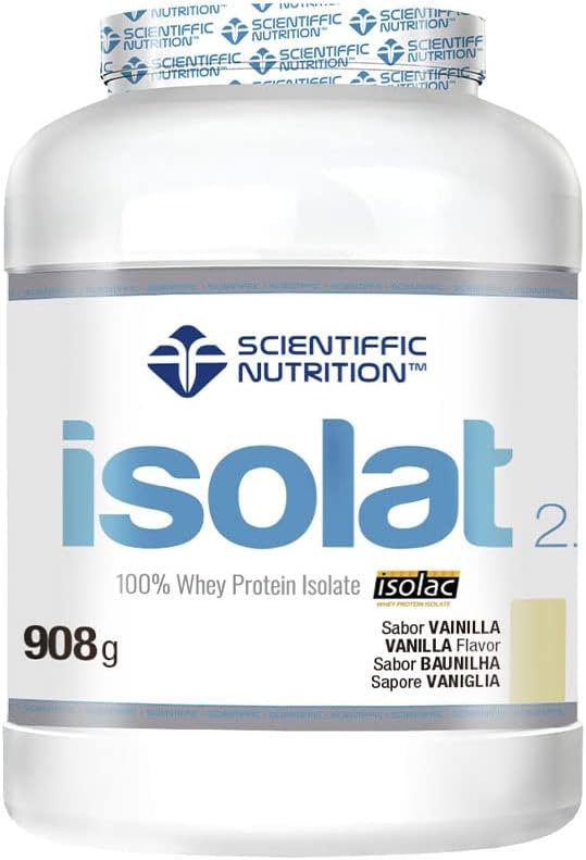 Scientiffic Nutrition - Isolat 2.0, Whey Protein, ISO Isolate Protein Supplement with Lactase, Whey Protein Powder - 908g, Vanilla