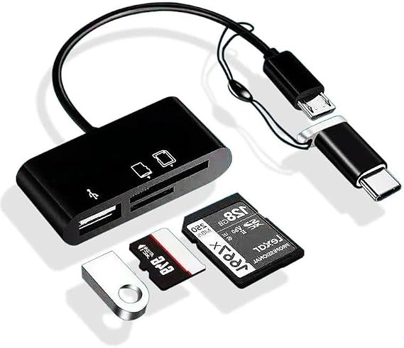 Lunatic 5652 Type-C Micro Usb 3in1 Sd Micrsd Kart Okuyucu Otg Çevirici Kablosu