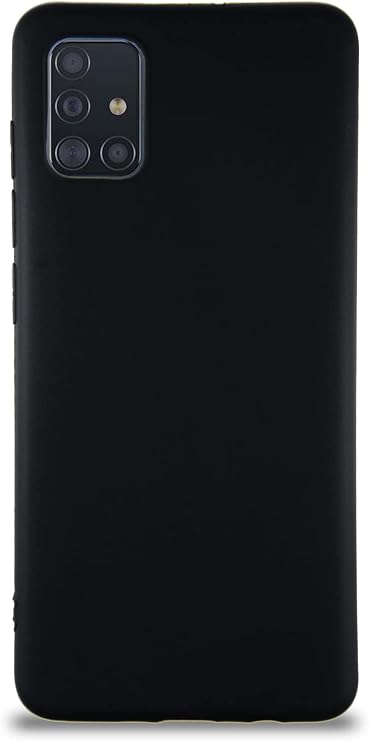 KZY İletişim Samsung Galaxy A51 ile Uyumlu Kılıf Soft Premier Renkli Silikon Kapak - Siyah