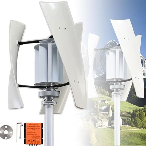 2kw/5kw/9kw Wind Turbine Kit - 3m/S Startup Speed, 3 Blades Windmill Generator, Mppt Charge Controller, Suitable for Homes, Rvs, Boats,24v-3000w
