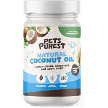 Pets Purest Coconut Oil for Dogs 340g - 100% Natural Cold Pressed Coconut Oil for Healthy Skin &amp; Coat, Digestive &amp; Immune Support