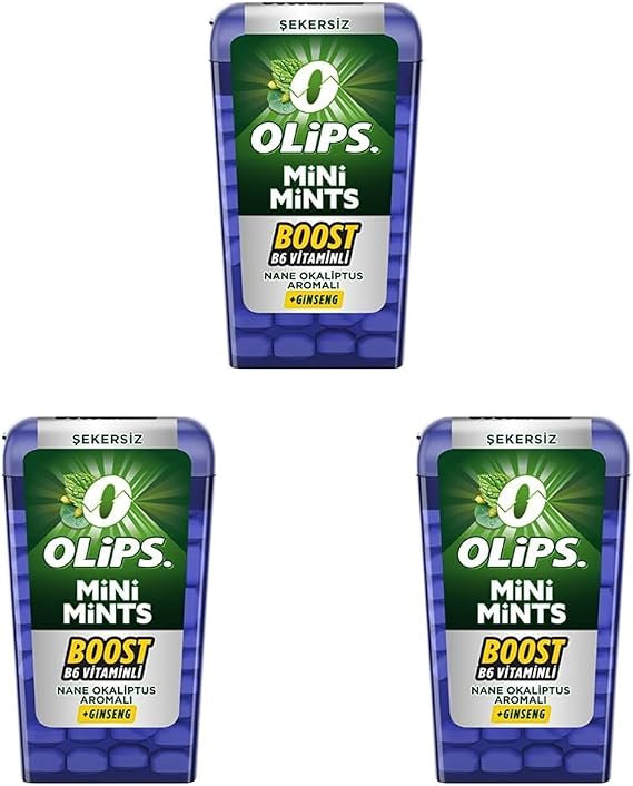Olips Mini Mints Nane Okaliptus Aromalı Şekersiz Ferahlatıcı Şeker 12,5 gr 3lü paket