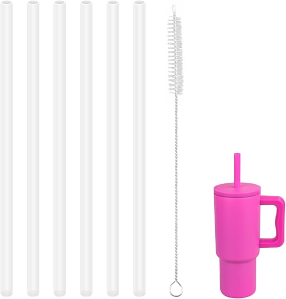 Replacement Straws for Simple Modern 24 oz Tumbler,with 1 Brush (Pack of 6)