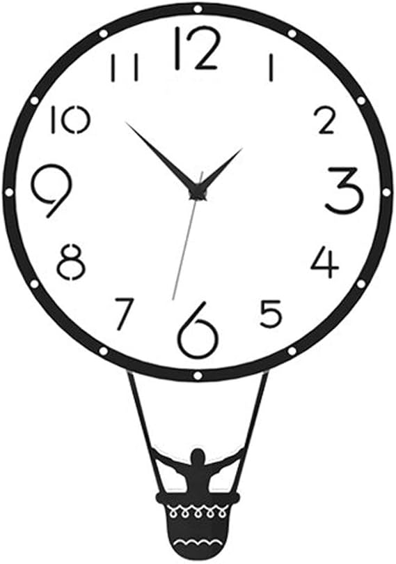 Decorative Pendulum Clock Mute Modern Creative Fashion Living Room Kitchen Bathroom Office Bedroom Simple Digital Wall Clock,48x71cm