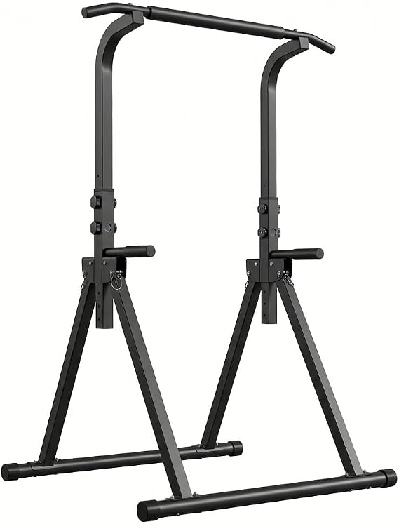 Pull Up Station, Power Tower Pull Up Bar, 200kg/440lb Max Capacity 6-Level Adjustable Multi-Function Free Standing Pull Up Bar for Home Gym Strength Training Fitness Workout Equipment