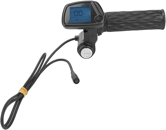 CHICIRIS Throttle Integrated Display, ABS LCD Twist Throttle Replacement for Tuttio Soleil 01 and Kugoo Wish 01 Electric Dirt Bikes with Speedometer and Weatherproof Design