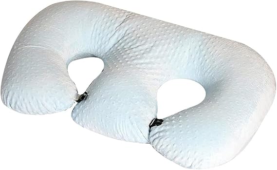 Multifunctional twin nursing pillow, maternity nursing pillow, machine washable cotton twin support pillow, anti-spill milk, anti-vomiting cushion