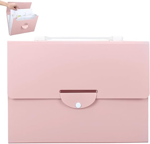 Accordion File Folder, 13 Pockets Expanding File Folder, A4 Letter Size Accordion Paper Document Receipt Organizer for Classroom, Home and Travel, Style 1 Office Products.