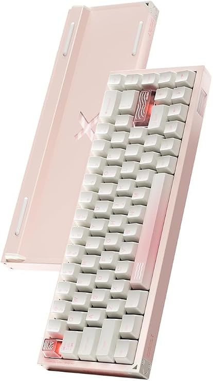 Defender 68 PC Gaming Keyboard Wired, 0.01mm Precision Magnetic Switch Hot Swappable, PBT Keycaps, RGB, 128K Polling Rate, IP57, Full Aluminum CNC Housing, Compatible with PC/Mac(Pink)