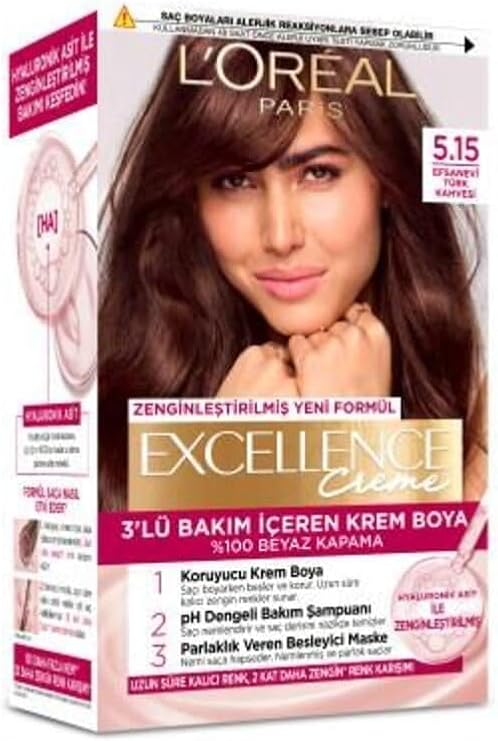 L'Oreal Paris Excellence Creme 5.15 Efsanevi Türk Kahvesi Saç Boyası
