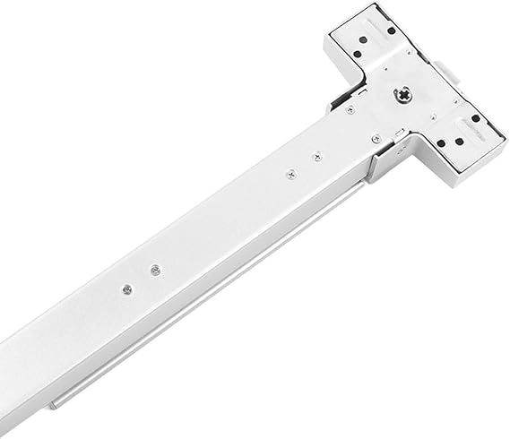 Push Bar Panic Exit Device, Door Push Bar Panic Exit Device with Exterior Lever Handle 304 Stainless Steel Commercial Emergency Panic Exit Bar Handle for Emergency Exit Doors Painted Aluminum