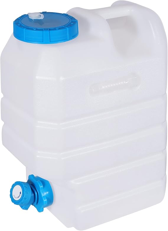 REDCAMP 15L/18.5L Camping Water Container with Tap, Portable Water Bottle Carrier with Spigot for Camping Hiking Outdoor