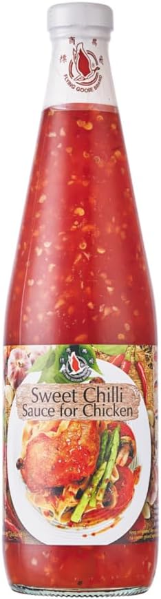 Flying Goose Tavuk için Tatlı Chili Sos, 725ml, Cam Şişe, Tayland Mutfağı, Sıvı Sos