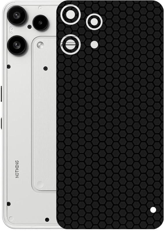 Nothing Phone 3A Lite ile Uyumlu Bumper Serisi Premium Arka Kapak Kaplama(Kenarlar Yoktur!) Siyah
