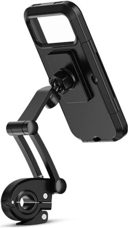 Rock Universal Geri Çekilebilir Motorsiklet/Bisiklet Telefon Tutucu, Siyah