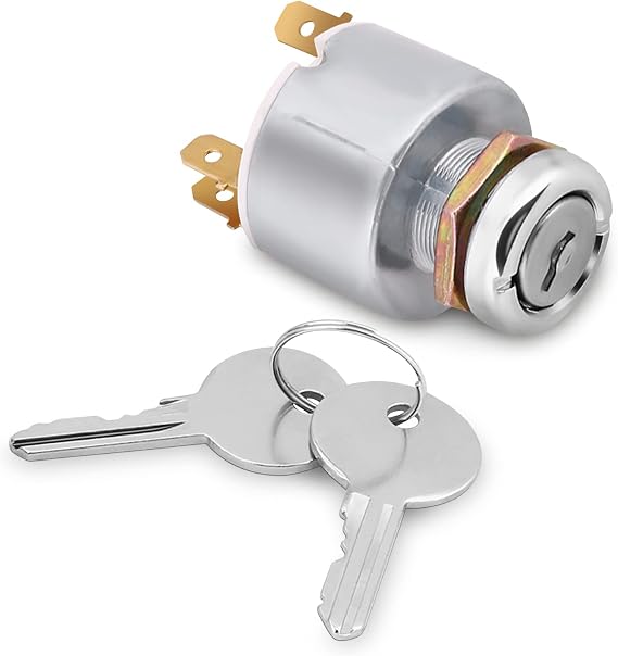 12V 3 Position Ignition Controls Switch - ON OFF Start, Engine Start Ignition Switch Used for Most Cars, Motorcycles and Boats