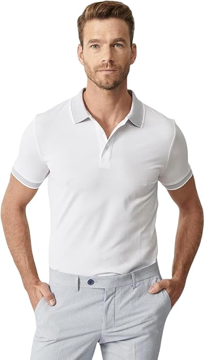 AC&CO/Altınyıldız Classics Slim Fit Dar Kesim Kıvrılmaz Polo Yaka Kısa Kollu Tişört